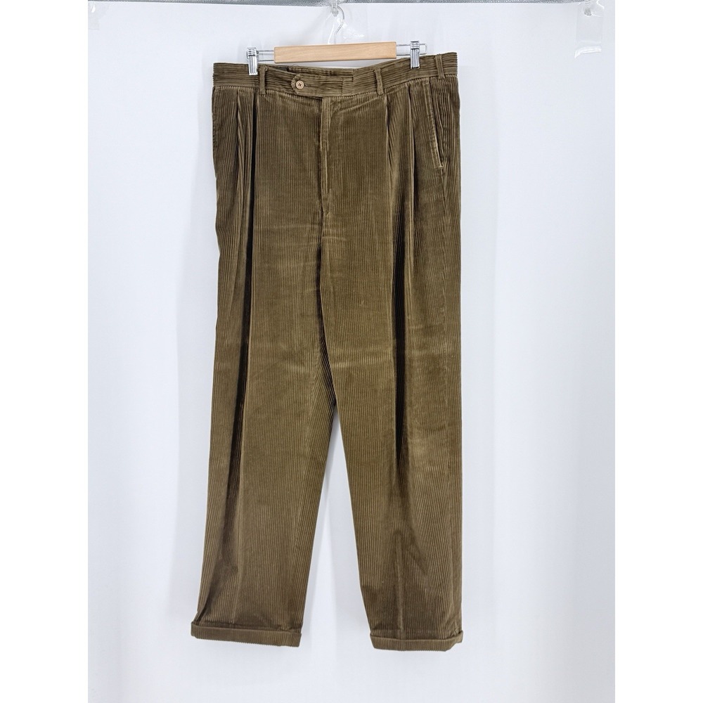 Vintage Mark Shale Mens Corduroy Ivy Trad Pants Academia Prep Wide Hale Size 36